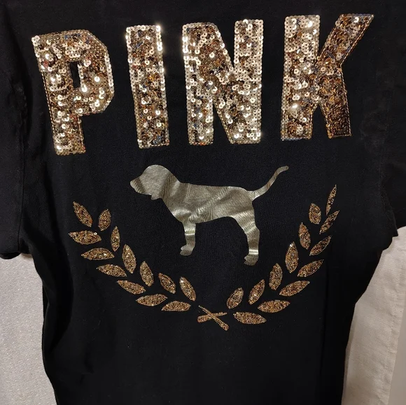 Victoria's Secret Pink Bling Campus Tee Shirt - Picture 9 of 13